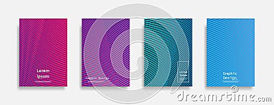 Minimal covers design. colorful line design. Future geometric patterns. Vector Illustration