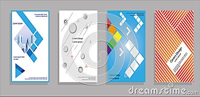 Minimal covers design. Geometric halftone gradients. Eps10 vector. Vector Illustration