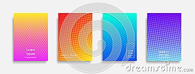 Minimal covers design. Halftone dots colorful design. Future geometric patterns. Vector Illustration