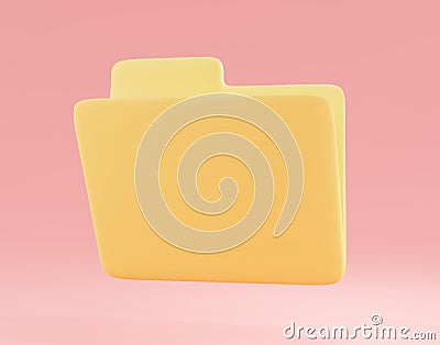 Minimal document folder 3d Model render Stock Photo