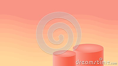 Minimal 3d vector illustration of podium, tribune, stage in the form of cylinder. Vector Illustration