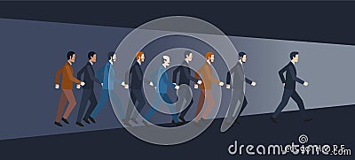 Minimal flat character of business dream concept illustrations Vector Illustration
