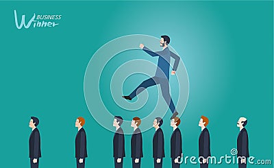 Minimal flat character of business winner concept illustrations Cartoon Illustration