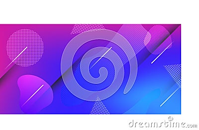 Minimal geometric background. Dynamic shapes composition Vector Illustration