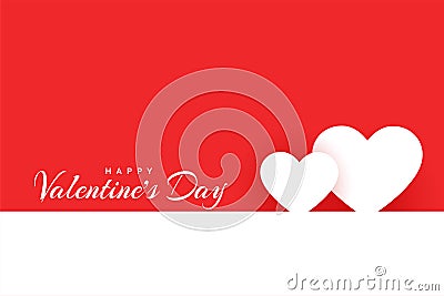 Minimal happy valentines day love background design Vector Illustration