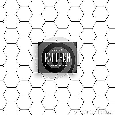 Minimal hexagonal line pattern background Vector Illustration