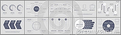 Minimal infographic brochure template. Pages with diagram, graph and chart elements. Statistical data visualization concept. Stock Photo