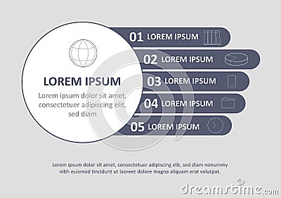 Minimal infographic brochure template. Pages with diagram, graph and chart elements. Statistical data visualization concept. Vector Illustration