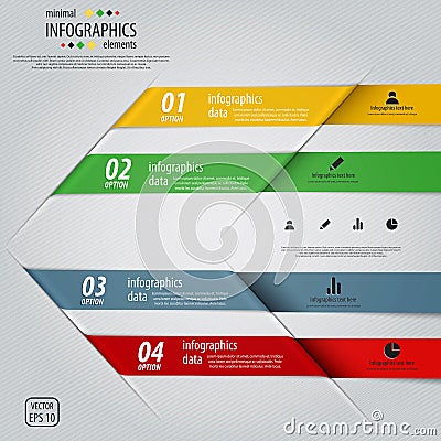 Minimal infographics design. Vector Vector Illustration