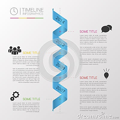 Minimal infographics design vector with spiral Vector Illustration