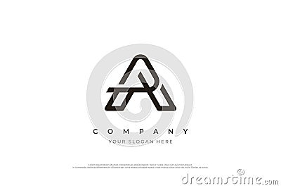 Minimal Initial Letter PA Logo Design Vector Vector Illustration