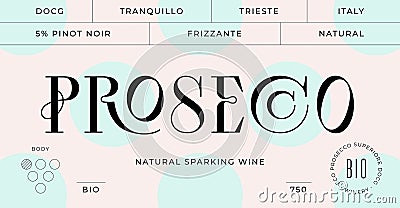 Minimal Label, Wine Tag Vector Illustration