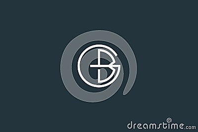 Minimal Letter BG or GB Logo Icon Design Vector Vector Illustration