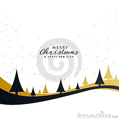 Minimal merry christmas premium greeting design Vector Illustration