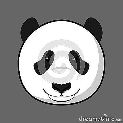 Minimal panda face Stock Photo