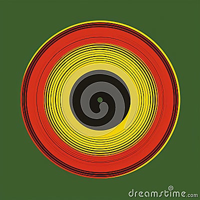 Minimal Reggae Record Design With Bold Color Blends Stock Photo