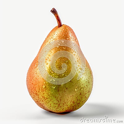 Minimal Retouching 3d Pear Model With Photorealistic Accuracy Stock Photo