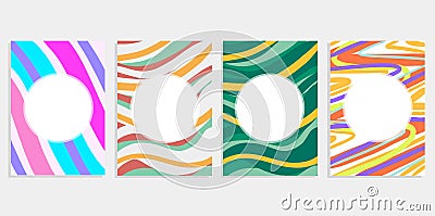 Minimal set abstract background covers design. Colorful halftone gradients. Future geometric patterns. Eps10 vector illustration c Cartoon Illustration