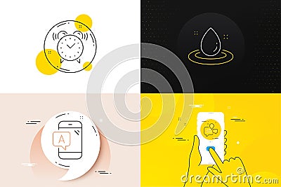 Minimal set of Fuel energy, Journey and Ab testing line icons. For web development. Vector Vector Illustration