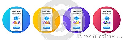 Minimal set of Timer, Reject mail and Creative idea line icons. For web development. Vector Stock Photo