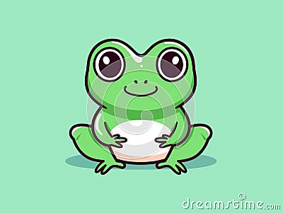 Minimal Simple Hand-Drawn Froglet Illustration AI Generated Cartoon Illustration