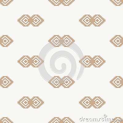 Minimal Southwestern Boho Navajo Seamless Pattern Vector Illustration