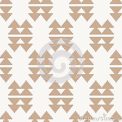 Minimal Southwestern Boho Navajo Seamless Pattern Vector Illustration
