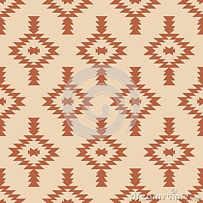 Minimal Southwestern Boho Navajo Seamless Pattern Vector Illustration