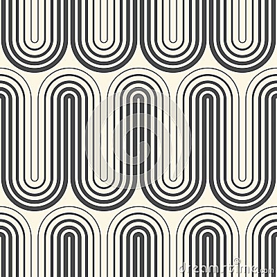 Minimal Stripe Graphic Design. Seamless Disco Pattern Vector Illustration