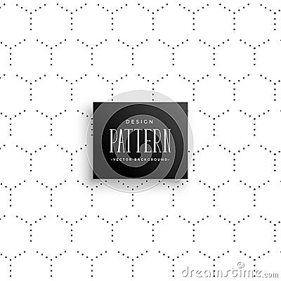 Minimal subtle hexagonal dots pattern background Vector Illustration