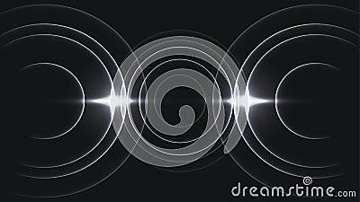 Minimal three cycles sound wave Vector Illustration