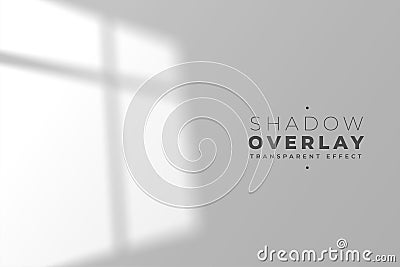 Minimal window frame shadow on gray surface background Vector Illustration