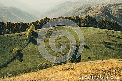 Minimalism Amazing Landscape for seasonal background or wallpapers Stock Photo