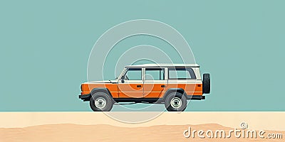 Minimalism art meets the world of automobiles, where clean lines and simplicity harmonize. Generative AI Stock Photo
