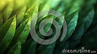 Subtle dynamism with elegant green lines. Stock Photo