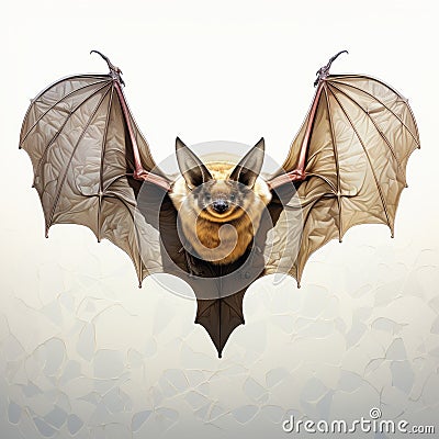 Minimalist Bat Illustration With Distinctive Character Design Cartoon Illustration