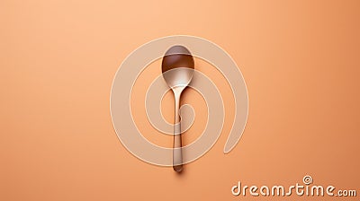 Minimalist Simple Art Belgian Dubbel With Spoon Stock Photo