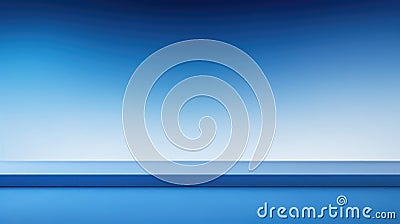 minimalist blue empty background Cartoon Illustration