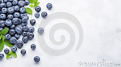 Minimalist Blueberry On White: A Berrypunk Delight Stock Photo
