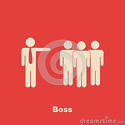 Minimalist Boss Concept Vector Illustration