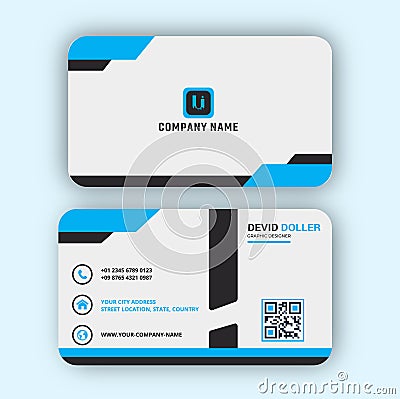 Minimalist business card design 2022 Vector Illustration