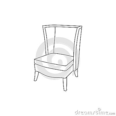 Minimalist chair logo for a furniture design, furniture company logo. creative modern vector design.wood furniture logo Vector Illustration
