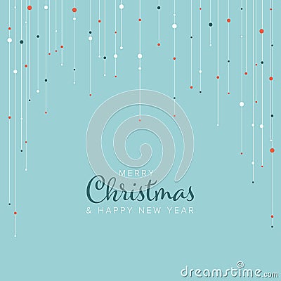 Minimalist Christmas flyer/card template Vector Illustration