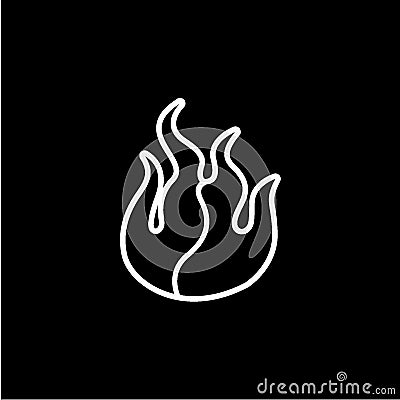 Minimalist concept for Fire vector illustration, flame vector, fire background design concept Vector Illustration