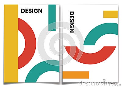A4 Minimalist cover templates. Geometric cover design. Modern cover Stock Photo