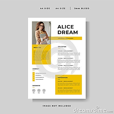 Modern Curriculum Vitae design template vector Vector Illustration