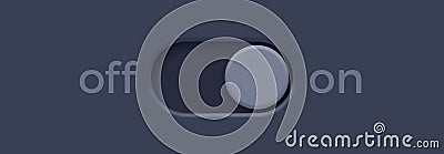 Minimalist Dark Toggle Switch Button On Off Slider UI Element Illustration Vector Illustration