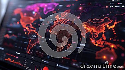 A minimalist design combines with advanced technology to create an intuitive finance dashboard. Users can seamlessly Stock Photo