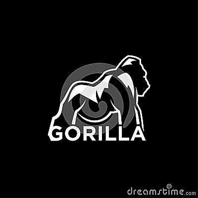 Minimalist design for gorillas. modern, simple Vector Illustration