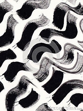 Minimalist Graphic Brush Stroke Pattern Waves I Stock Photo